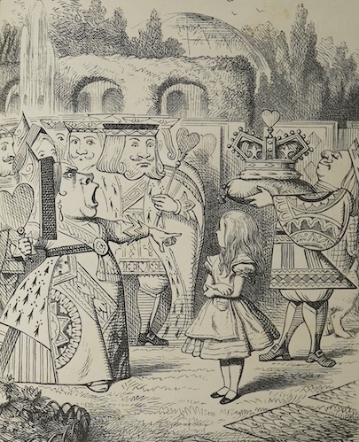 [Dodgson, Rev. Charles Lutwidge] Alice's Adventures in Wonderland. By Lewis Carroll. With forty-two illustrations by John Tenniel. First Published Edition. engraved frontis., half title; 20th cent. gilt ruled and pictori